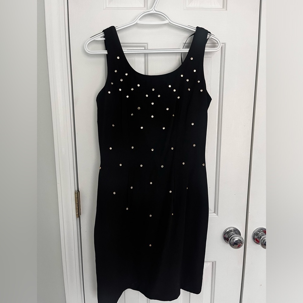 Vintage Misty Lane gem black dress